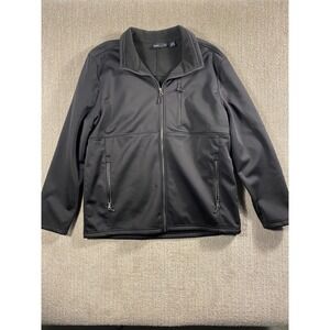 SwissTech Midnight Men's Black Softshell Full Zip Fleece Lined Jacket Size L